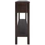 Console rustique de 60 L avec deux tiroirs de tailles différentes et étagère inférieure - ModernLuxe