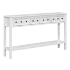 Console rustique de 60 L avec deux tiroirs de tailles différentes et étagère inférieure - ModernLuxe
