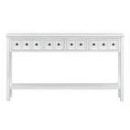 Console rustique de 60 L avec deux tiroirs de tailles différentes et étagère inférieure - ModernLuxe