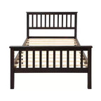 Lit plateforme double en bois avec tête et pied de lit - ModernLuxe
