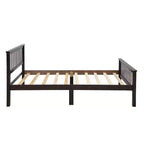 Lit plateforme double en bois avec tête et pied de lit - ModernLuxe