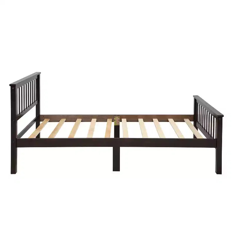 Lit plateforme double en bois avec tête et pied de lit - ModernLuxe