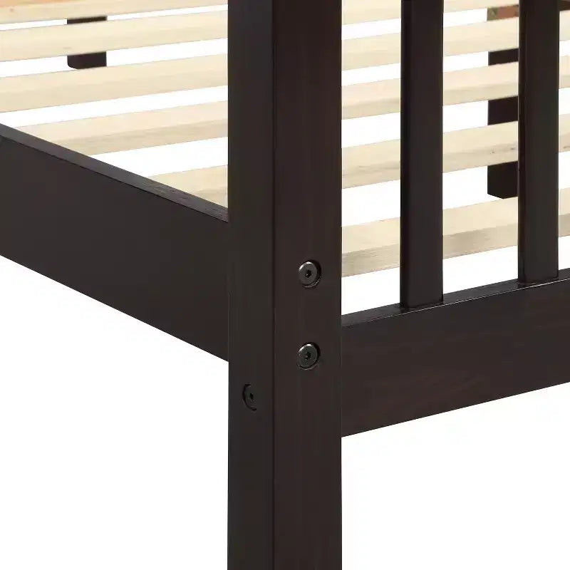 Lit plateforme double en bois avec tête et pied de lit - ModernLuxe