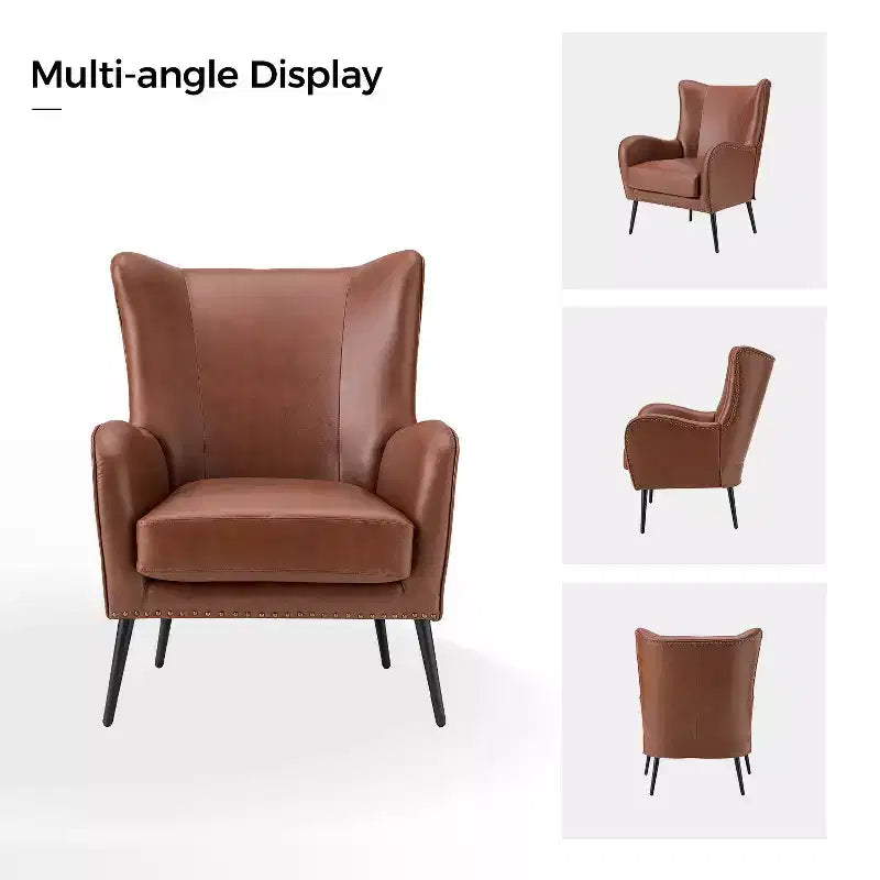 Fauteuil classique Harpocrates à dossier haut et garniture cloutée | ART OF LIVING DESIGNS