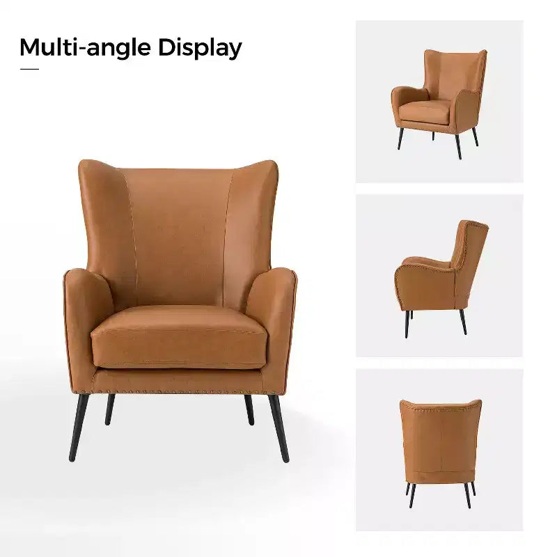 Fauteuil classique Harpocrates à dossier haut et garniture cloutée | ART OF LIVING DESIGNS