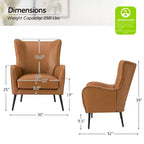 Fauteuil classique Harpocrates à dossier haut et garniture cloutée | ART OF LIVING DESIGNS