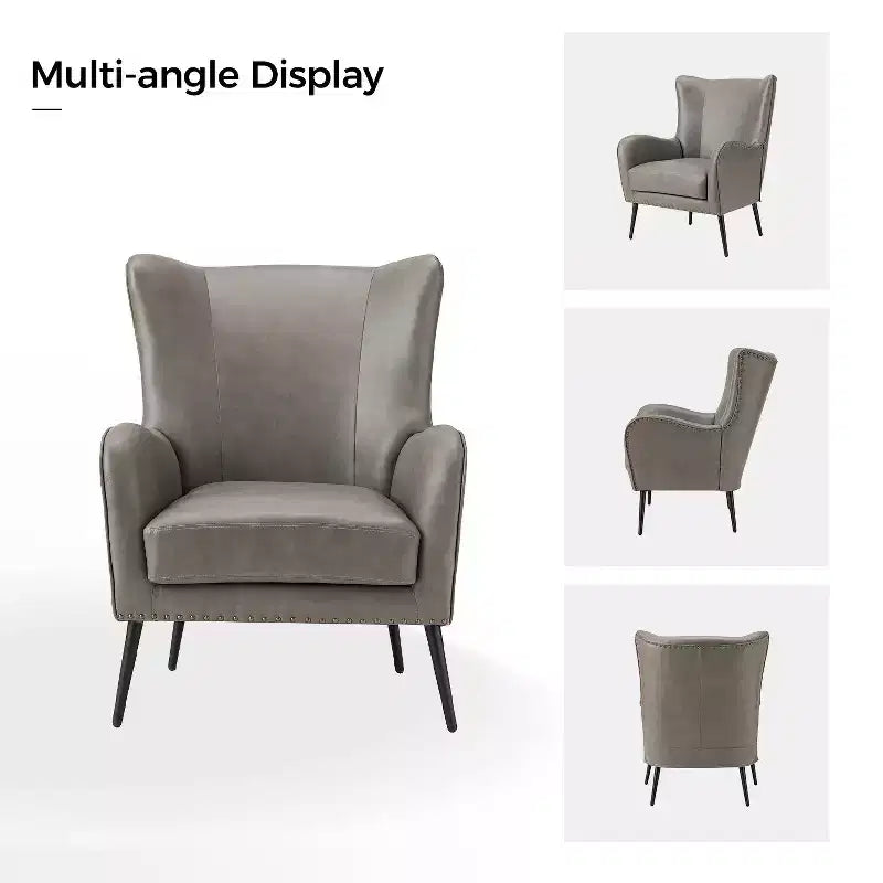 Fauteuil classique Harpocrates à dossier haut et garniture cloutée | ART OF LIVING DESIGNS