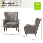 Fauteuil classique Harpocrates à dossier haut et garniture cloutée | ART OF LIVING DESIGNS