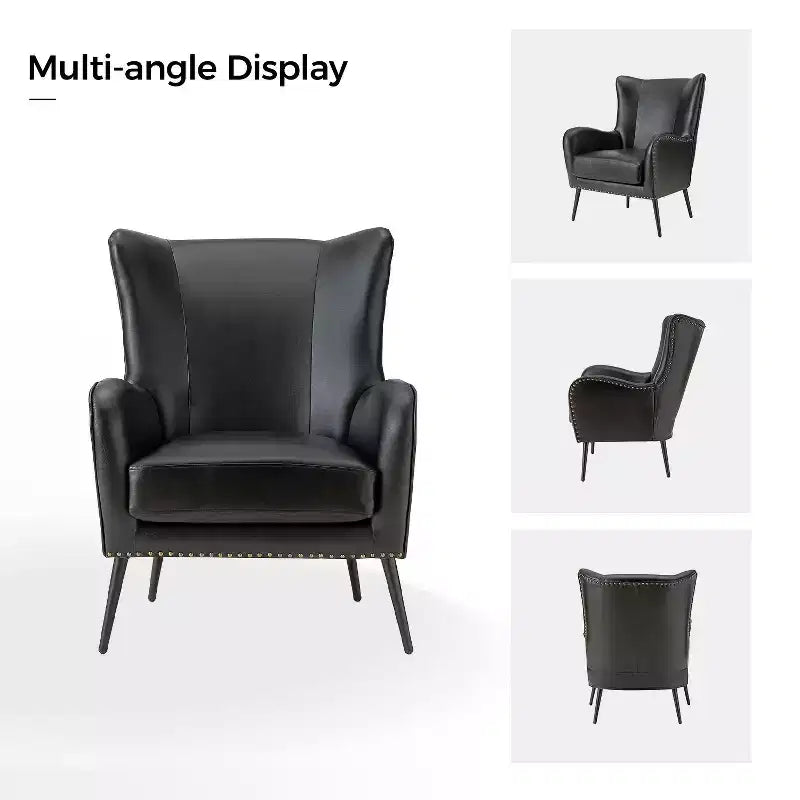 Fauteuil classique Harpocrates à dossier haut et garniture cloutée | ART OF LIVING DESIGNS