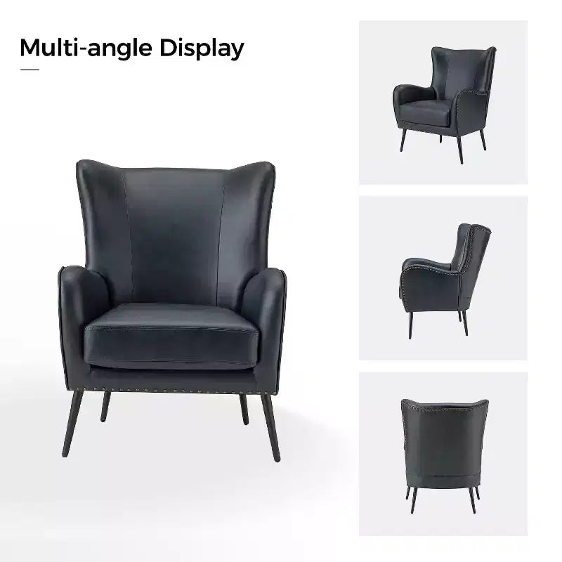 Fauteuil classique Harpocrates à dossier haut et garniture cloutée | ART OF LIVING DESIGNS
