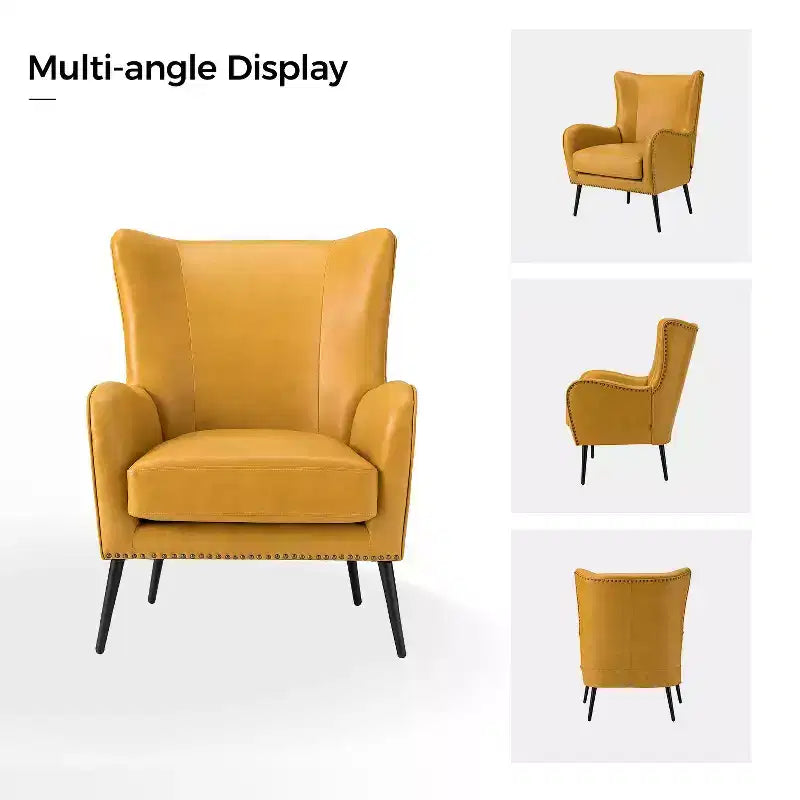 Fauteuil classique Harpocrates à dossier haut et garniture cloutée | ART OF LIVING DESIGNS