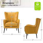 Fauteuil classique Harpocrates à dossier haut et garniture cloutée | ART OF LIVING DESIGNS