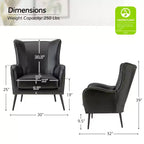 Fauteuil classique Harpocrates à dossier haut et garniture cloutée | ART OF LIVING DESIGNS