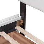 Lit plateforme rembourré Queen Size avec tête de lit classique et 4 tiroirs - ModernLuxe