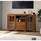 Meuble TV de salon Cedric pour téléviseurs jusqu'à 65 pouces avec 2 tiroirs et étagère | KARAT HOME