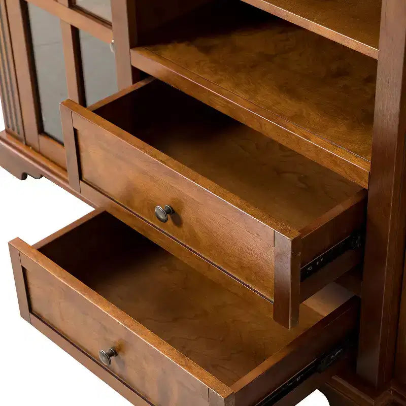 Meuble TV de salon Cedric pour téléviseurs jusqu'à 65 pouces avec 2 tiroirs et étagère | KARAT HOME