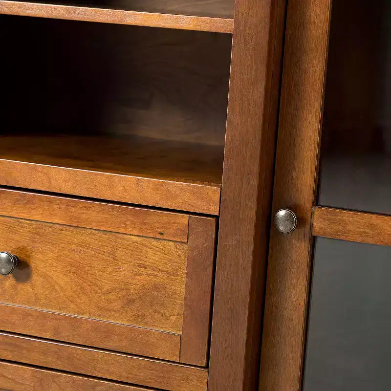 Meuble TV de salon Cedric pour téléviseurs jusqu'à 65 pouces avec 2 tiroirs et étagère | KARAT HOME