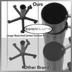 Plateau à instruments premium en aluminium Saloniture - Chariot de coiffeur avec support d'accessoires - Noir