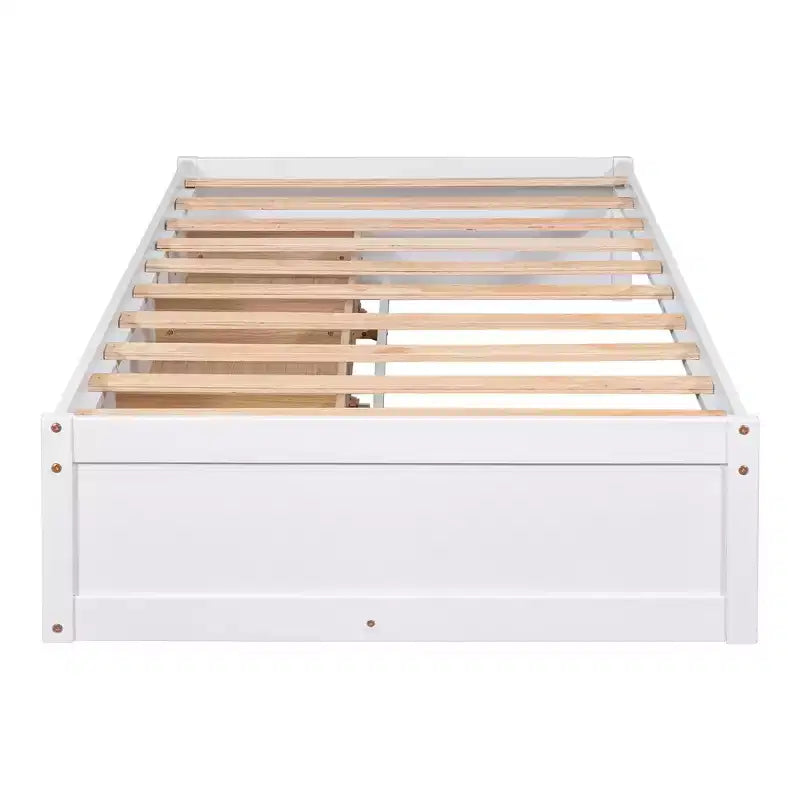 Lit plateforme double, cadre de lit en bois avec 3 tiroirs - ModernLuxe
