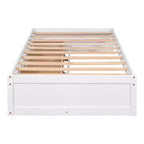 Lit plateforme double, cadre de lit en bois avec 3 tiroirs - ModernLuxe