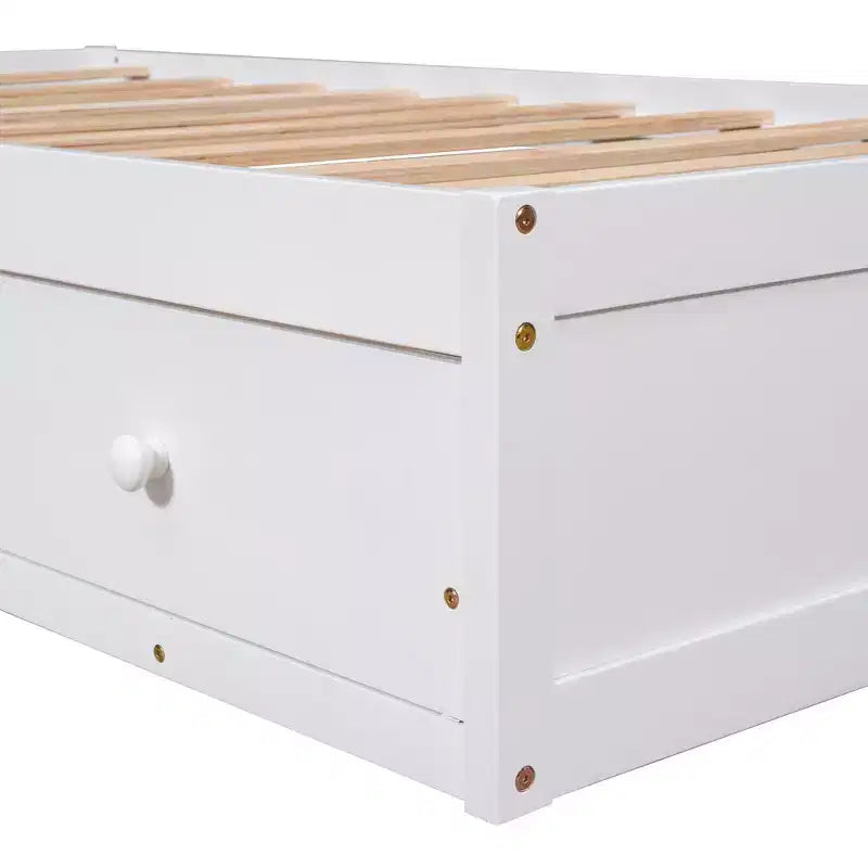 Lit plateforme double, cadre de lit en bois avec 3 tiroirs - ModernLuxe