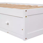 Lit plateforme double, cadre de lit en bois avec 3 tiroirs - ModernLuxe