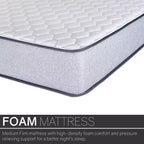 Matelas en mousse haute densité Continental Sleep, ferme moyen, à plateau non capitonné, de 8 pouces.