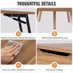 Table basse relevable Costway 47'' avec compartiments cachés pour salon
