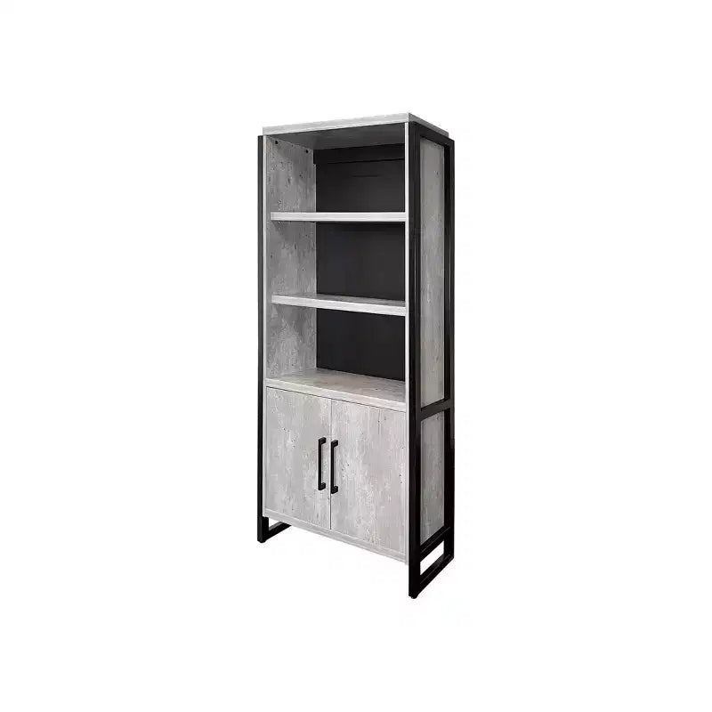 Bibliothèque Mason 78 en stratifié de bois moderne avec portes - Martin Furniture