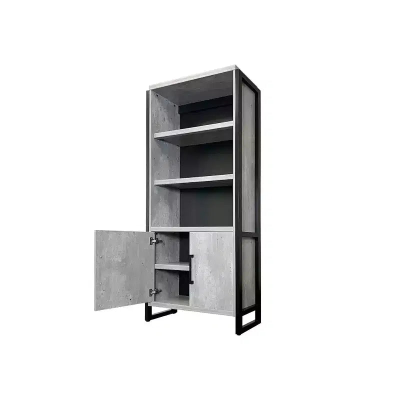 Bibliothèque Mason 78 en stratifié de bois moderne avec portes - Martin Furniture