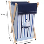 Bacati - Panier à linge Little Sailor avec cadre en bois