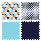 Bacati - Liam Kilim Aqua/Orange/Navy Panier à Linge Pliable