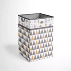 Bacati - Woodlands Gray/Beige Neutral Collapsible Laundry Hamper