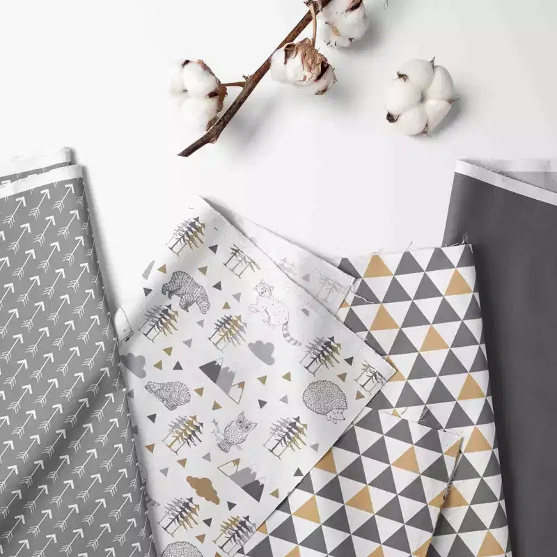 Bacati - Panier à Linge Pliable Neutre Gris/Beige Woodlands