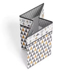 Bacati - Panier à Linge Pliable Neutre Gris/Beige Woodlands