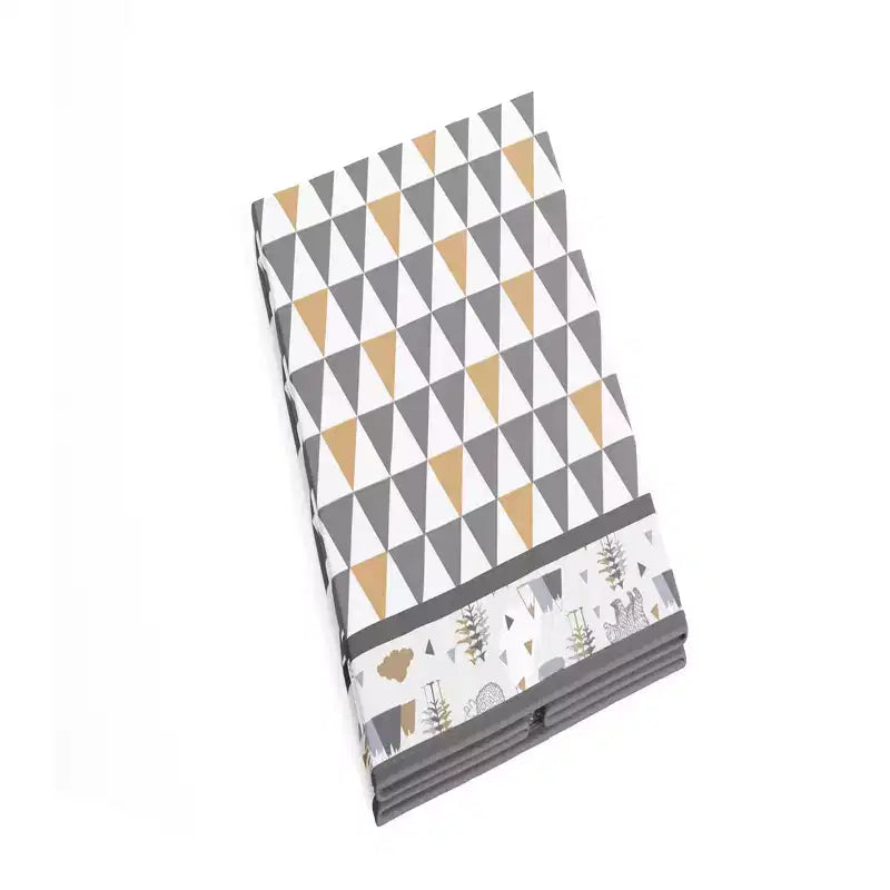 Bacati - Panier à Linge Pliable Neutre Gris/Beige Woodlands