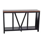 Merrick Lane Modern Farmhouse Engineered Wood Sofa Table with Wood Bracing and Lower Shelf