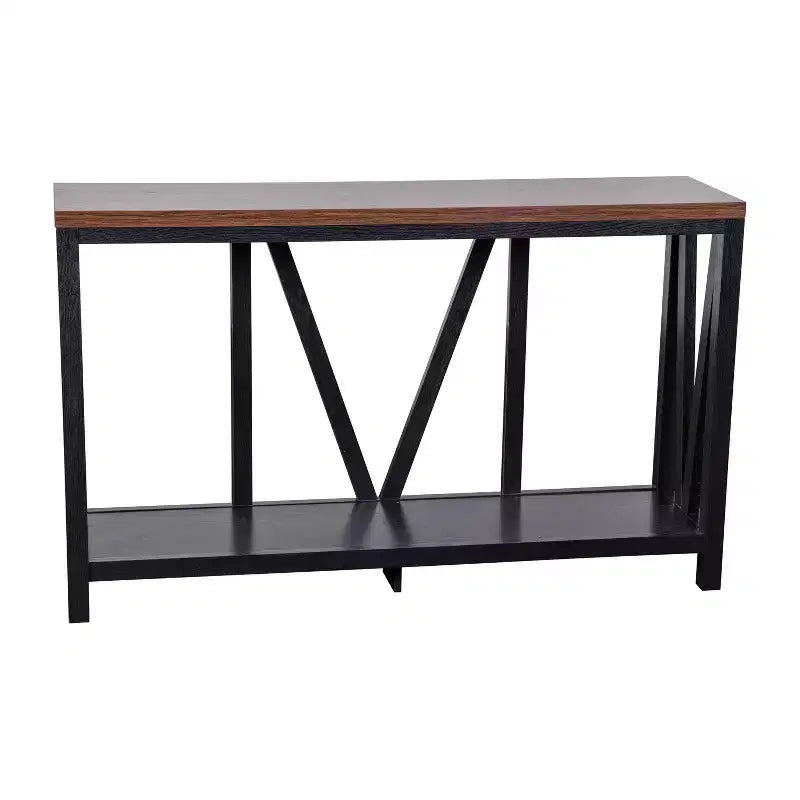 Merrick Lane Modern Farmhouse Engineered Wood Sofa Table with Wood Bracing and Lower Shelf