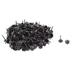 Unique Bargains Table Sofa Metal Round Head Thumb Tack Nails 0.28 x 0.5 Black 200 Pcs