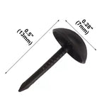 Clous de Tapissier Ronds à Tête Métallique pour Canapé Table Unique Bargains 0,28 x 0,5 Noir 200 Pièces