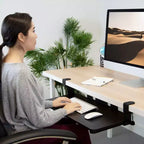 Mount-It! Tiroir coulissant pour clavier sous le bureau | Plateforme coulissante pour clavier et souris sous le bureau | Tiroir rétractable | Aucun assemblage de vis ou de rayures