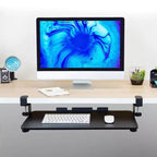 Mount-It! Tiroir coulissant pour clavier sous le bureau | Plateforme coulissante pour clavier et souris sous le bureau | Tiroir rétractable | Aucun assemblage de vis ou de rayures