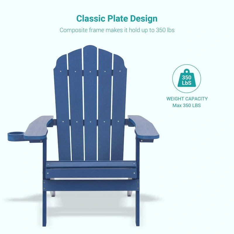 Lot de 2 chaises Adirondack pliantes Bonosuki pour patio et brasero