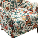 Lot de 2 fauteuils de salon confortables Nikolaus avec motif floral | ART OF LIVING DESIGNS-ROUGE