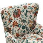 Lot de 2 fauteuils de salon confortables Nikolaus avec motif floral | ART OF LIVING DESIGNS-ROUGE