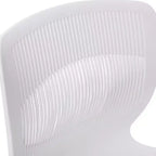 Emma et Oliver Lot de 5 chaises empilables ergonomiques en polypropylène très résistantes avec support lombaire et cadre en acier, capacité de 350 kg