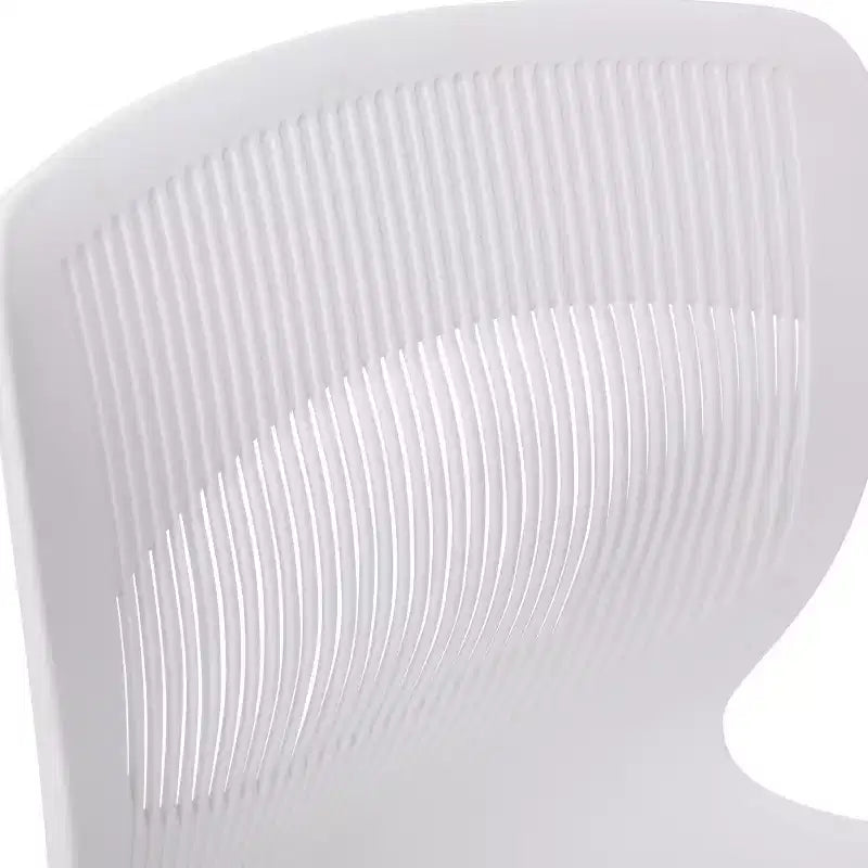 Emma et Oliver Lot de 5 chaises empilables ergonomiques en polypropylène très résistantes avec support lombaire et cadre en acier, capacité de 350 kg