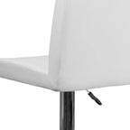 Lot de 2 tabourets de bar contemporains en vinyle à hauteur réglable Emma et Oliver avec dossier et base chromée