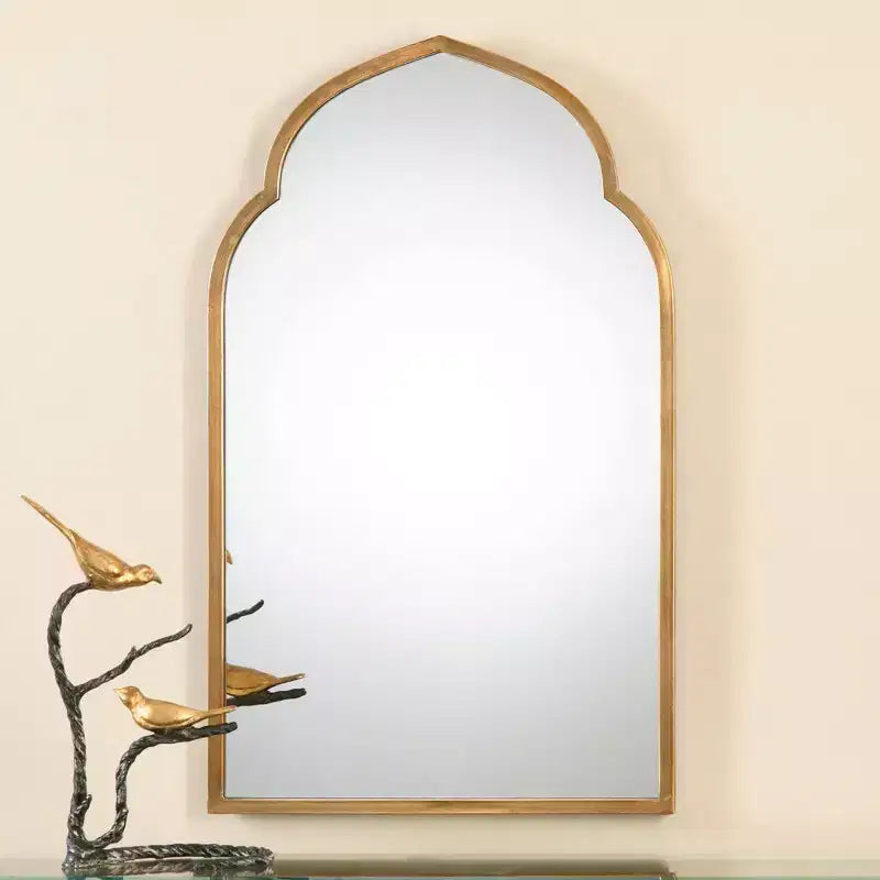 Miroir Mural Doré Kenitra 40 x 24 avec Arc Marocain Uttermost