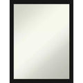 Amanti Art Avon Black Narrow Non-Beveled Bathroom Wall Mirror